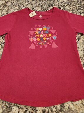 Disney EPCOT 2022 Food & Wine Festival Food Brings World Together Shirt L
